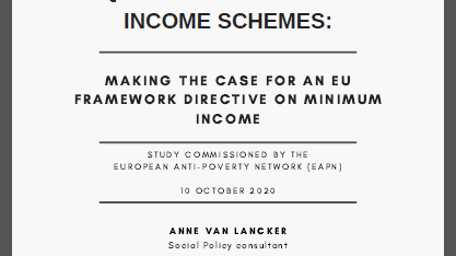 EAPN Expert Study On Minimum Income EU Framework Cover